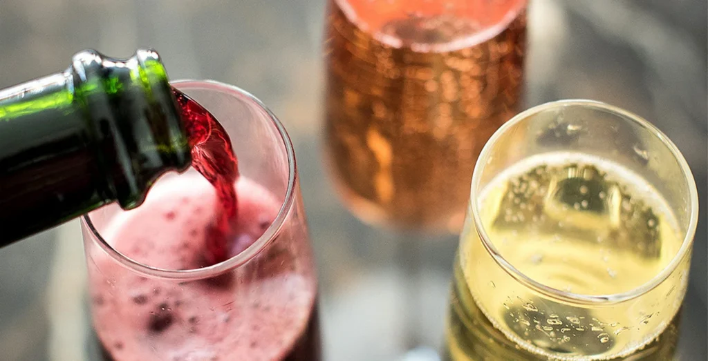 The Colors of Sparkling: White, Rosé, and Red