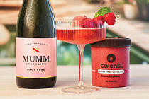 Sorbetto spritz made with Mumm Sparkling Rosé wine